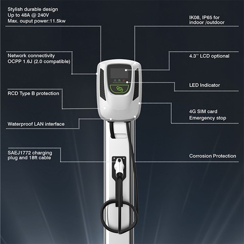 IK08 Outdoor 9.6KW 40A EV Level 2 Home Charger