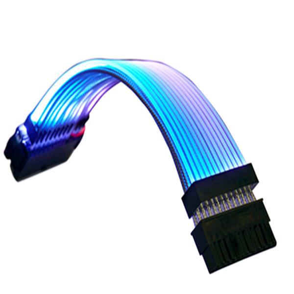 ATX 24Pin Male to Female Power Supply Motherboard Adapter Connector Cable Cord Pink and White