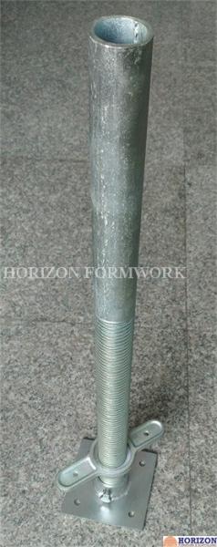 Quality Heavy Duty Scaffold Screw Jack , Q235 Steel Pipe Screw Jack With Base Plate for sale