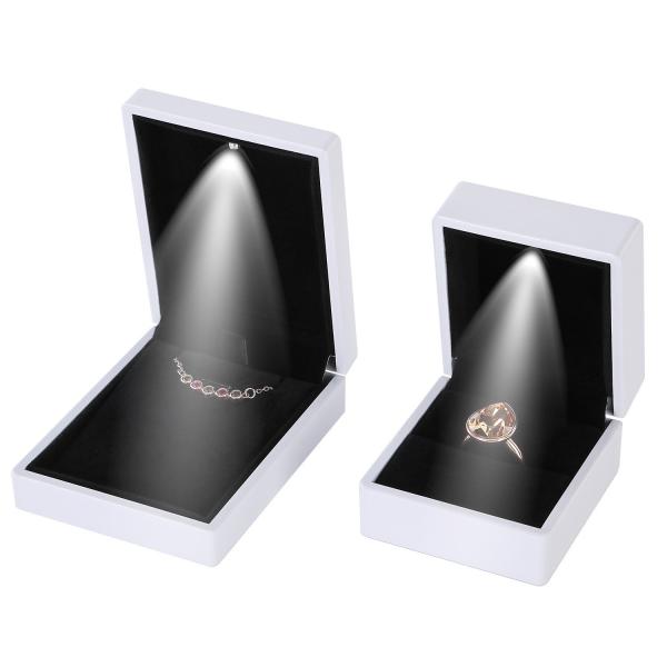 Customized LOGO Jewelry Box With LED Light For Proposal Ring Box, Cross-Border Jewelry Box, Pendant Bracelet Packaging Box