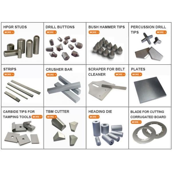 Cemented Carbide Tips / Tungsten Carbide Saw Tips For Cutting Wood Hard Materials