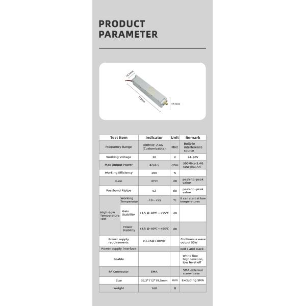 1.4G 1420-1450MHz 50W GaN Anti-Module for Autel Anti Drone System anti fpv anti drone lora module ladasky 6