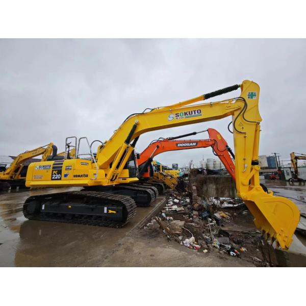 Yellow 22ton Komatsu PC220-8 Excavator low Working Hours Komatsu Engine