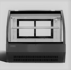 China SS201 SS304 Curved Glass Refrigerated Deli Display Case 500L on sale
