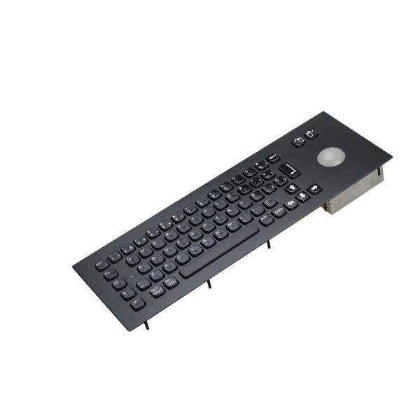 Compact Black Titanium Industrial Metal Keyboard With 69 Keys