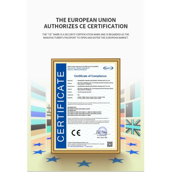 Face Recognition Body Temperature Scanner Non Contact Infrared Thermometer Kiosks