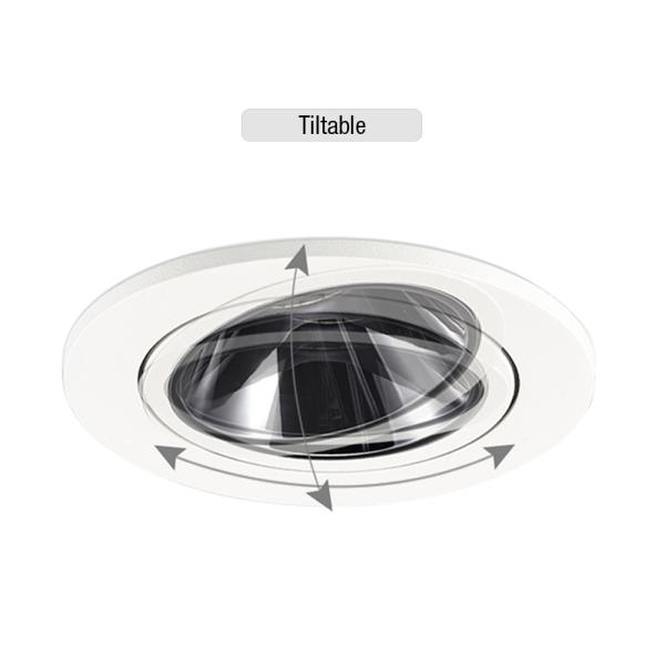 No Flicker Mini Dimmable LED Downlights Waterproof Tiltable 5W 99Ra