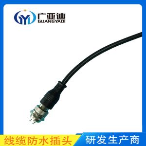 China LED Equipment Panel Mounted 3 Pin Male Plug GX12 Aviation Connector Female Cable Connector Molded 0.5mm2 Cable wholesale