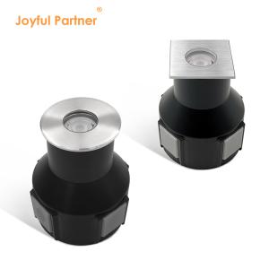 Recessed IP67 Underground Light Low Voltage 1W 3W 3000K DC24v Round Square Shape With Stainless Steel Front Cover