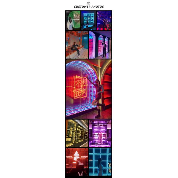 Infinite Visual Art Light Box Melle Abyss Mirror 3D Luminous Letter Logo Neon Billboard