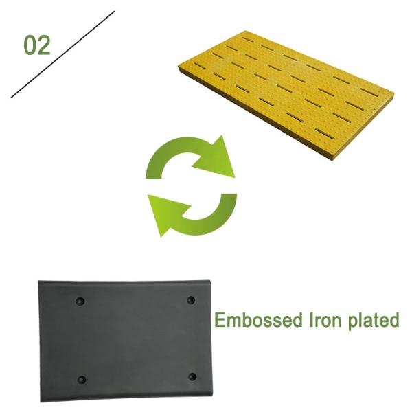 1000*500*25mm Or Customized Rubber Anti-Slip Mat Embedded With 5 Mm/4mm Steel Plate