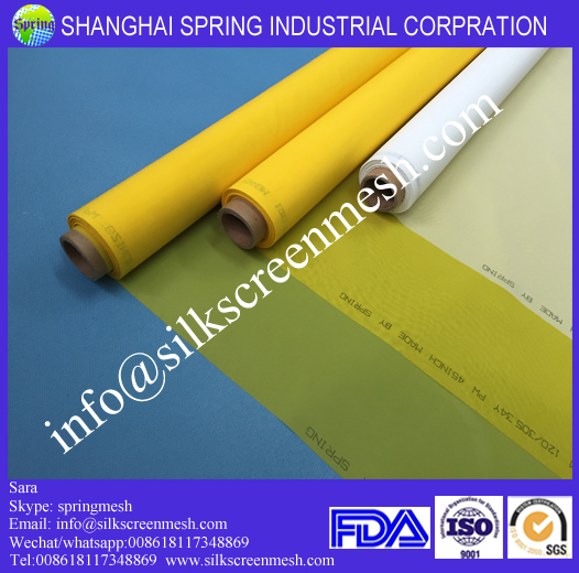screen printing on polyester mesh 72T white/yellow 100% polyester bolting cloth