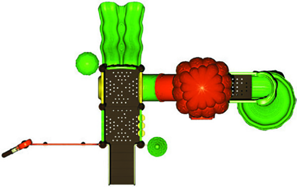 Toddler Plastic Playground Slide Multicolor Pleasure Island For 3-15 Years Old