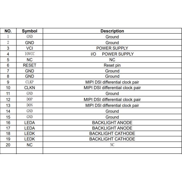 320 X 480 IPS MIPI TFT LCD Module Resistive LCD Display 3.5 Inch