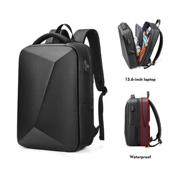 Quality OEM ODM Waterproof Hard Shell Backpack 15.6inch Usb Laptop Backpack for sale
