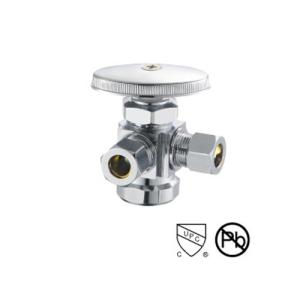 China Brass Copper Half Inch Angle Valve Threaded Chrome Plating Faucet Angle Stop Valve wholesale
