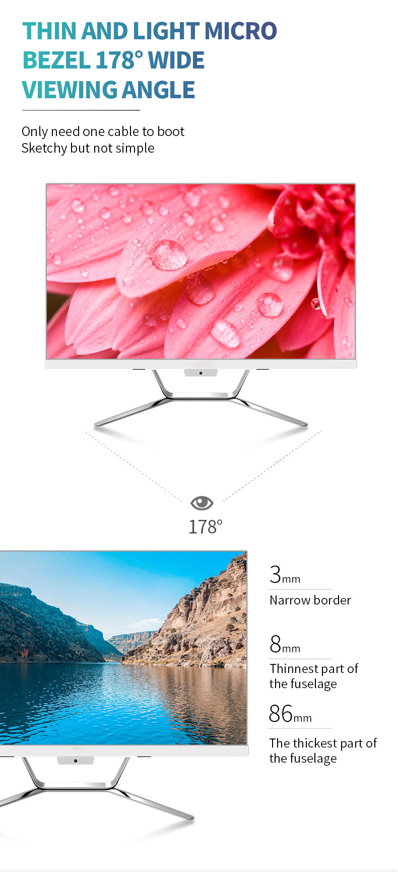 RAM 8G SSD 480G Touch Screen AIO PC CPU I7 3520