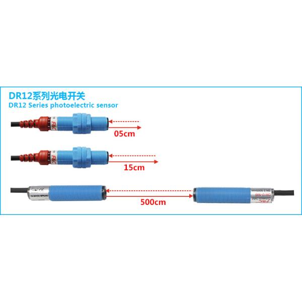 Through Beam Reflection M12 Cylindrical Photoelectric Sensors Infrared Switches