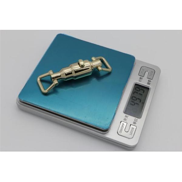 Super design double ring buckle light gold decorative bag press button locks