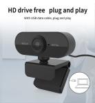 Plastic USB Computer Camera , Black Full HD 1080P USB Webcam