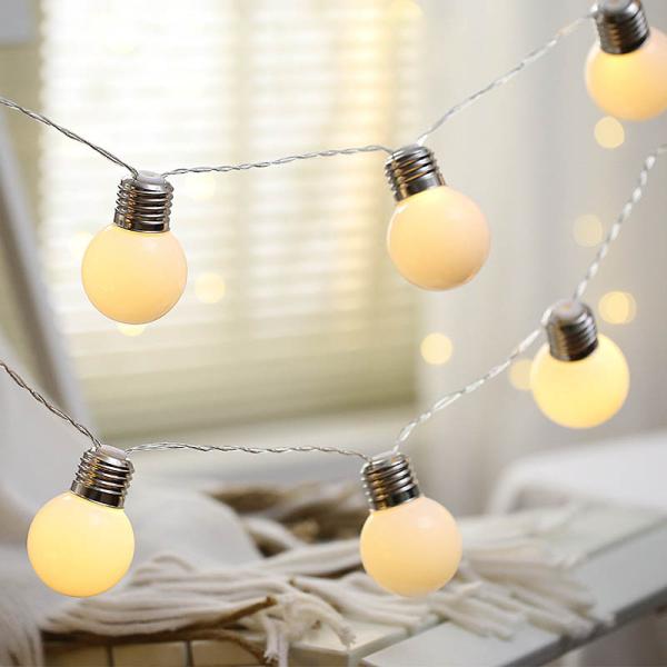 Battery LED string light Outdoor Warm White Fairy Lights Garland G50 Bulbs Garden Patio Wedding Christmas Decoration Lighting