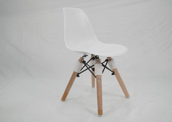 Quality Modern Dining ODM White Plastic Chair With Wooden Legs for sale