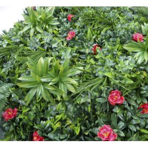 Wooden Frame Artificial Green Wall Indoor 42cm Waterproof