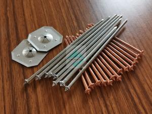 China Capacitor Discharge Welder Zinc Coat Steel Stud Welding Pins With Self Locking Dome Cap Washer Fixing Rock Wool wholesale
