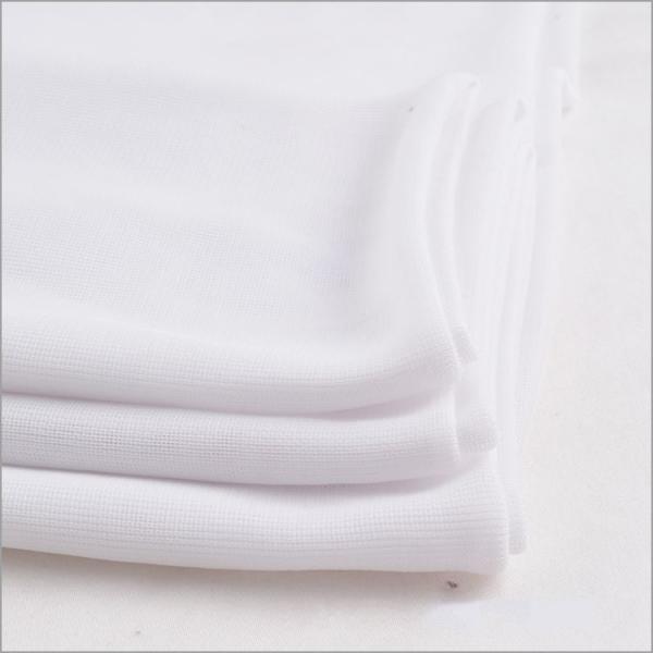 Quality Rusha  Textile  White Color Dyed 75D/72F Poly FDY Jersey Twist Fabrics for sale