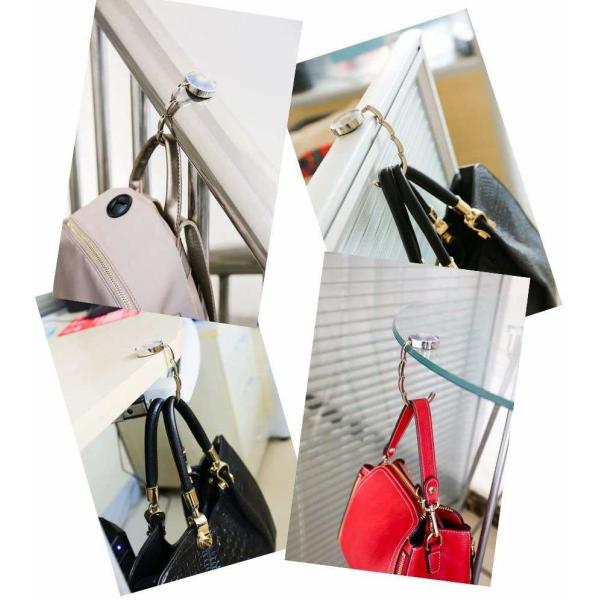 Metal Foldable Bag Hanger Hook Diamond Folding Table Hook For Travel