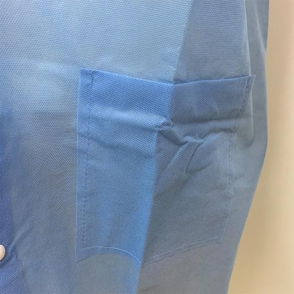 Medical Disposable PP Non-woven Lab Coat with Cuffs