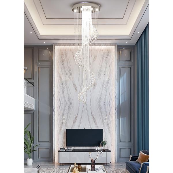 Crystal Room Lights Spiral K9 Crystal Staircase European Chandelier(WH-NC-21)
