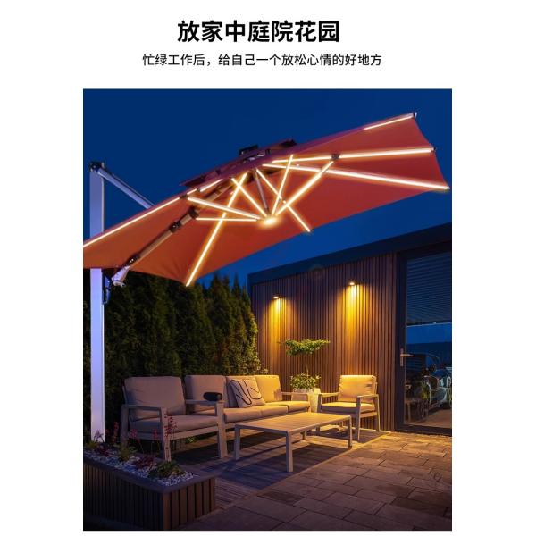 Outdoor Patio Umbrella Large Garden Sunshade For Terrace Balcony Courtyard And Open Spaces Roman Style