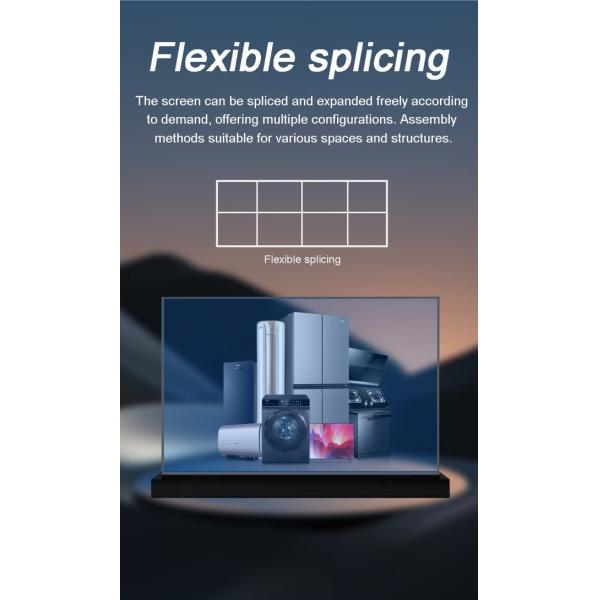 Android Operating System Transparent Oled Display Digital Signage with 8 Array Mic