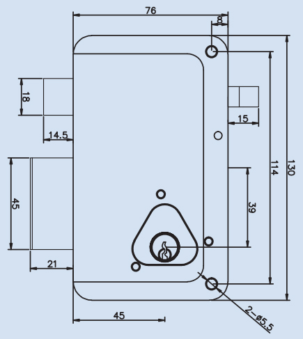 Customizable Rim Lock Latch Security Night Latch Lock OEM Rim Cylinder Smart Lock