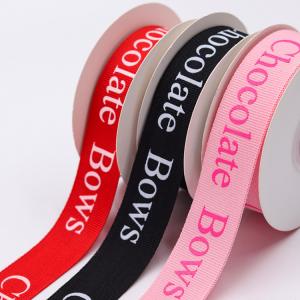 China Hot Stamping Polyester Grosgrain Ribbon Various Color 10 - 100MM Width wholesale