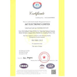 J&T ELECTRONICS LTD Certifications