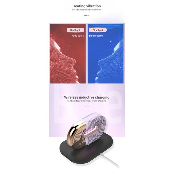 4 In 1 Heating Facial Skin Cleansing Brush IPX7 Waterproof Electric Face Washer