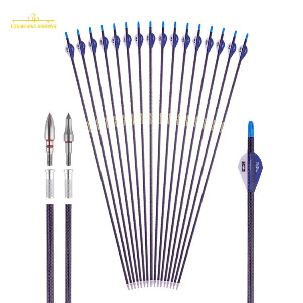 wholesale .245"(6.2mm) crosswoven fiber spine 250/300/350/400/500/600/700 hunting and target arrows