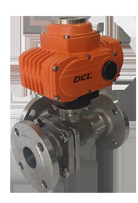 Quality Multi Port DN80 3 Way Quarter Turn Explosion Proof Electric Ball Valve for sale