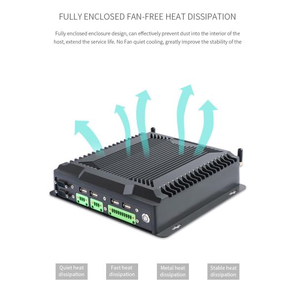 Mainframe SIM Card Slots Embedded Mini IPC Fanless Industrial Panel Pc