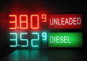 LED Gas Station Sign for Oil Price , RF LCD Wireless Remote Control Digital 7 Segment Display