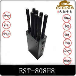 Buy cheap 8 Antenna Handheld Metal Shell GPS Signal Jammer Block 2G / 3G / 4G / Wifi with from wholesalers