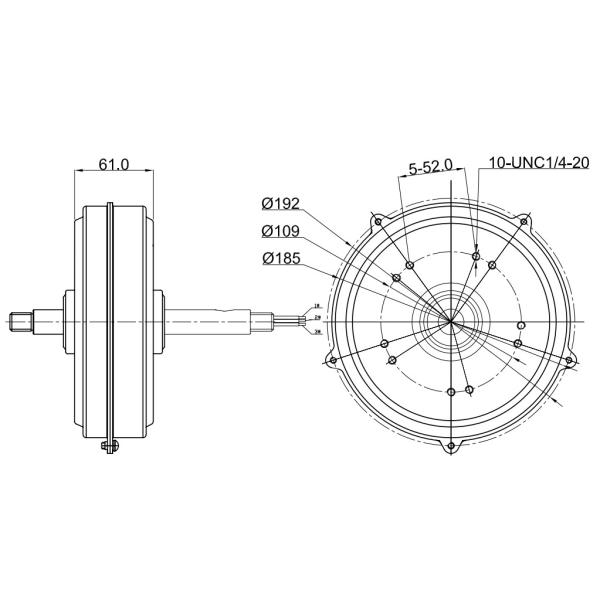 68 Inch EC Brushless Motor 30W 100 RPM Low Noise Fan Motor