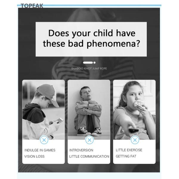 9' 2.7m Beaded Skipping Rope For 6 Foot Person 8 Year Old Playground