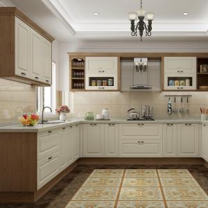 China Contemporary Readymade Kitchen Pantry Cabinets Eco Friendly MDF White wholesale
