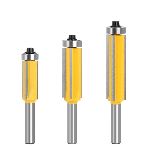 Customized High Quality Low Price 6mm 8mm Straight Bearing Trimming Bit Wood Milling Cutter Flush Trimming Router Bits