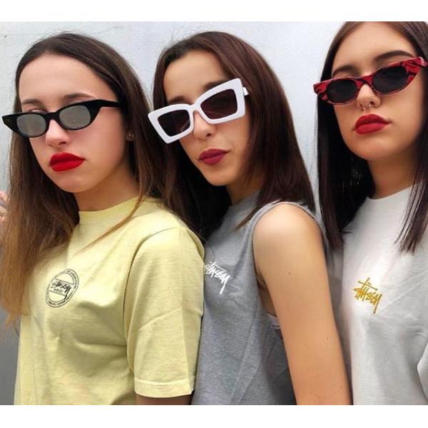 BSCI Trendy Fashion Sunglasses Women Rectangle Frame Clear Mirror Lens Glasses UV400