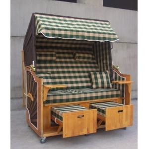 China Leisure Wood Rattan Beach Basket , Waterproof Roofed Beach Chair wholesale