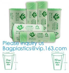 China Eco Friendly Large Bio Compostable Refuse Garden Waste Dustbin Liners Sacks, Biodegradable Compostable Refuse Sacks, Lin wholesale